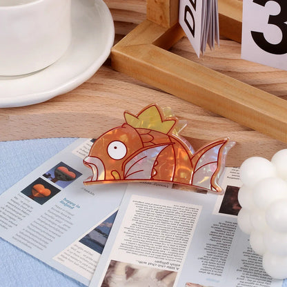 Koi Fish King Hair Claw Clip - Cute Decorative Hair Accessory for Daily Wear and Cosplay