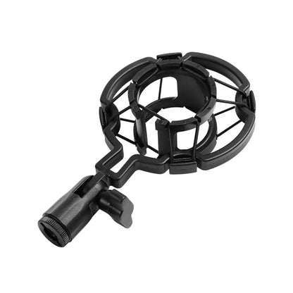 Universal Microphone Shock Mount - Professional Shockproof Stand Bracket for Studio Recording & DIY Audio Setup