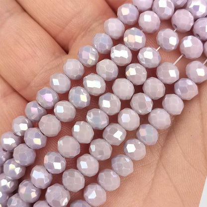 4mm/6mm/8mm Round Crystal Glass Beads – Faceted Spacer Loose Beads for DIY Jewelry Making & Needlework Craft Accessories