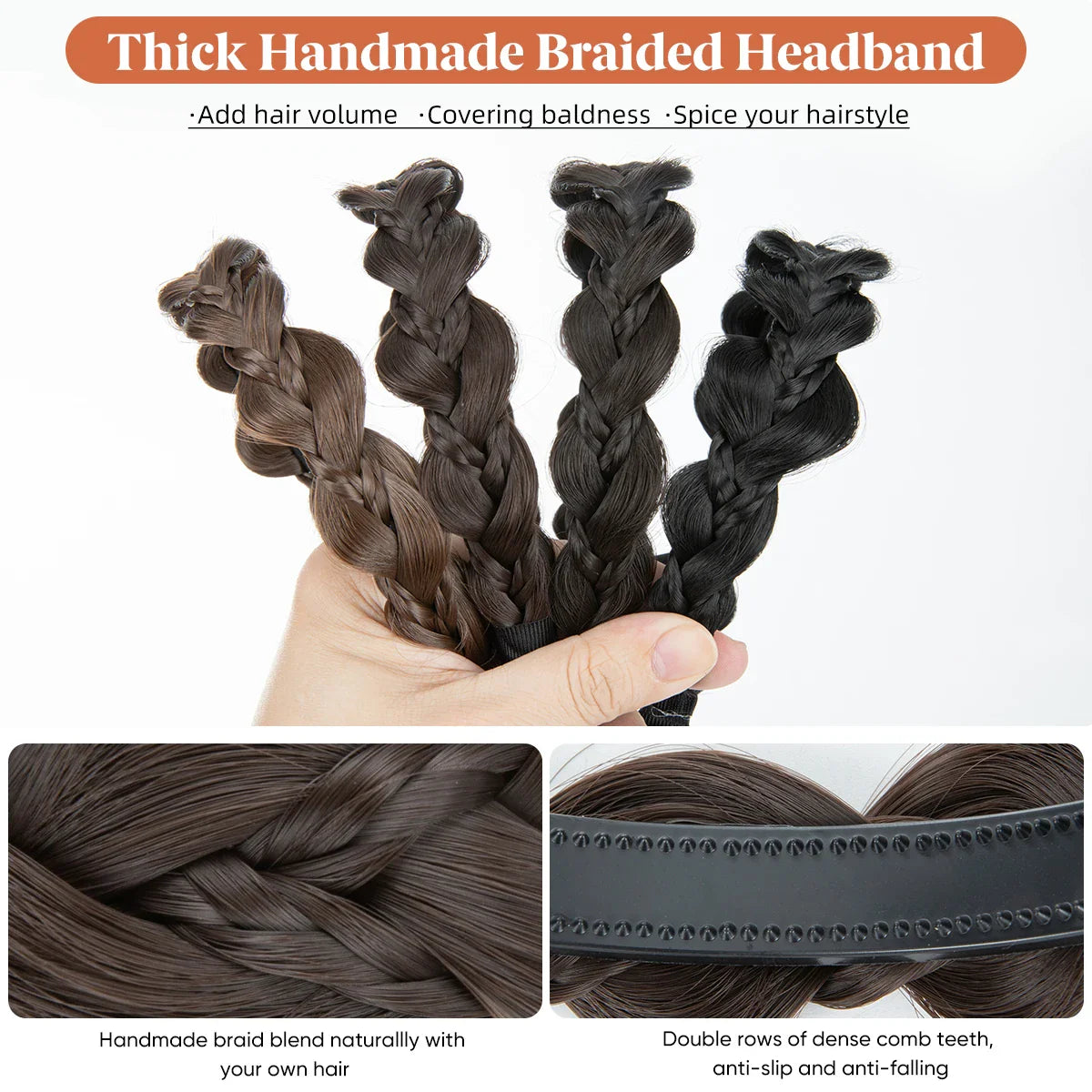 SARLA Synthetic Bohemian Braided Headband – Butterfly Plaited Hairpiece for Women