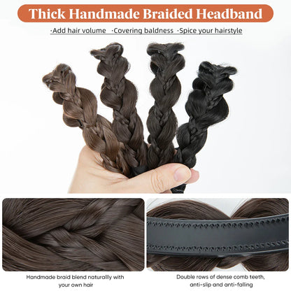SARLA Synthetic Bohemian Braided Headband – Butterfly Plaited Hairpiece for Women