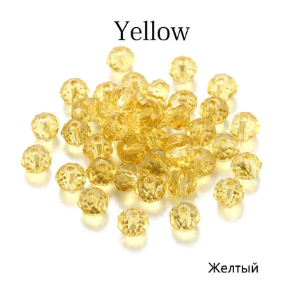 70–300pcs Czech Crystal Glass Beads Set (3–8mm) – Faceted Translucent Colorful Spacer Beads for DIY Jewelry, Bracelets & Craft Making