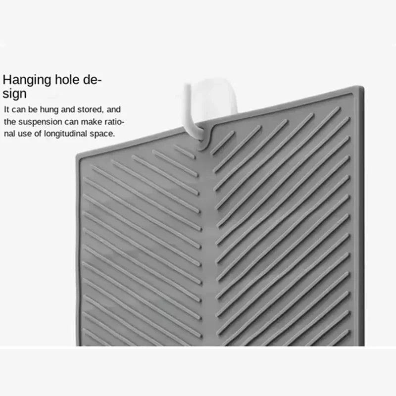 WCIC Silicone Draining Board Mat | S/M/L Folding Dish Drying Pad, Heat Resistant, Eco-Friendly for Pots & Cups