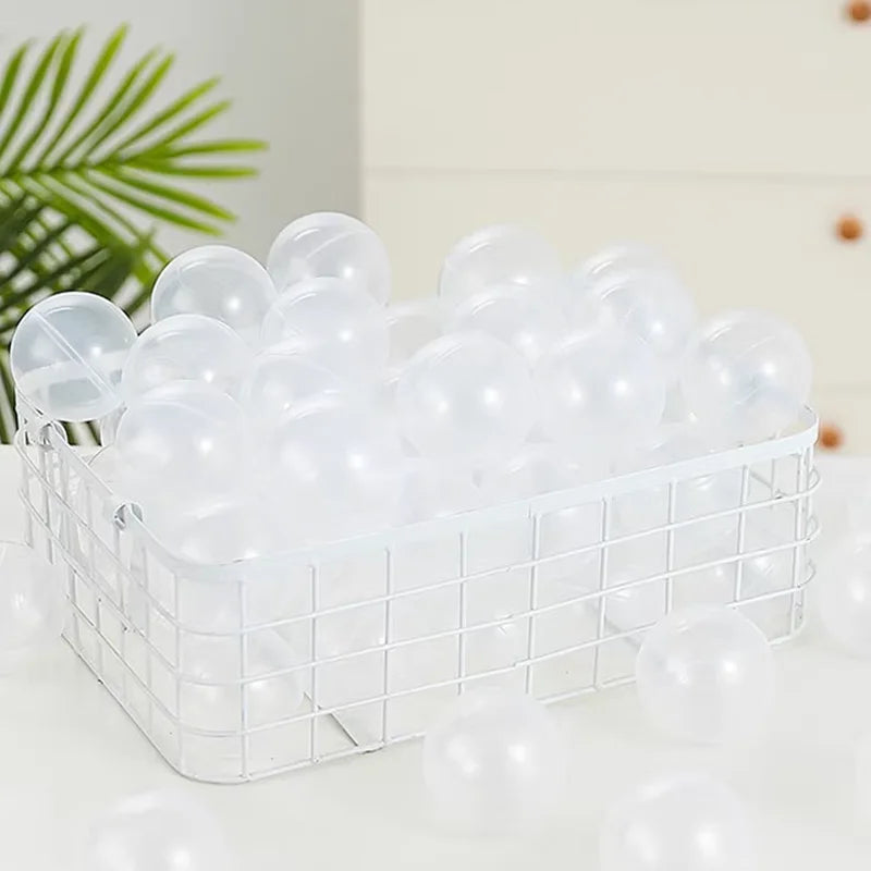 Colorful Baby Plastic Balls — Water Pool & Ocean Wave Balls with Basketball Hoop for Kids, Outdoor Tent Playhouse Toys