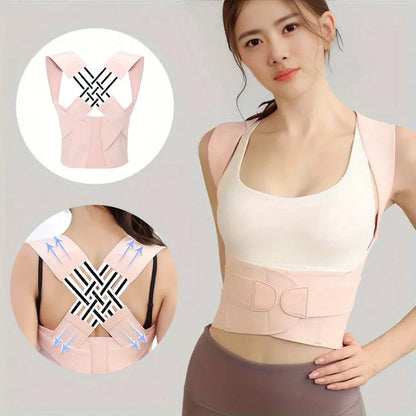Magnetic Therapy Back Posture Corrector — Adjustable Shoulder Support for Sitting Posture | Breathable & Body Shaping Brace