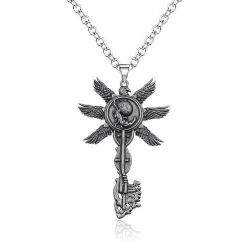 Six-Winged Unborn Metal Keychain - Game Village Inspired Alloy Pendant Keyring & Collectible Gift