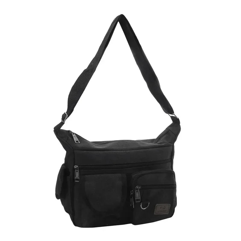 Men's Casual Sling Bag – Vintage Crossbody Messenger Shoulder Bag for Travel & Outdoor Use
