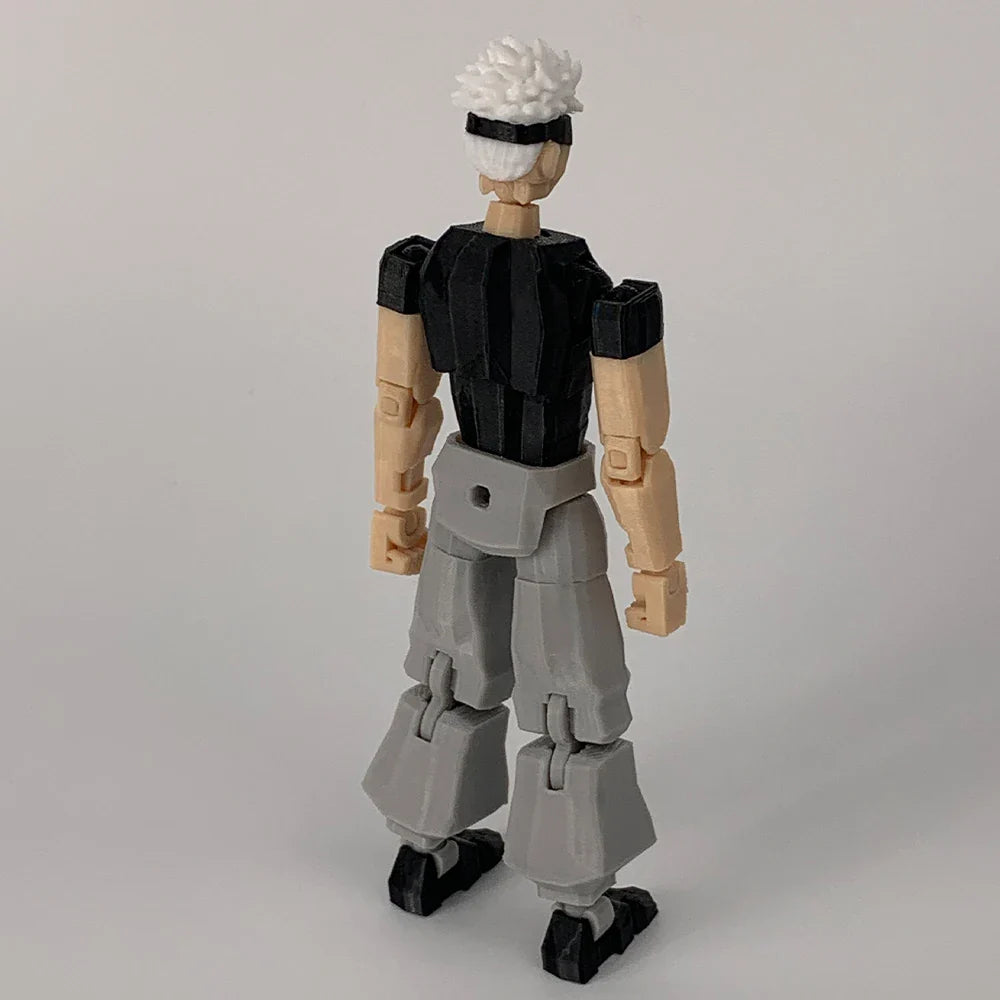 3D Printed Jujutsu Kaisen Gojo Satoru Figure — Multi-Jointed Anime Action Toy & Mannequin Model Ornament Gift