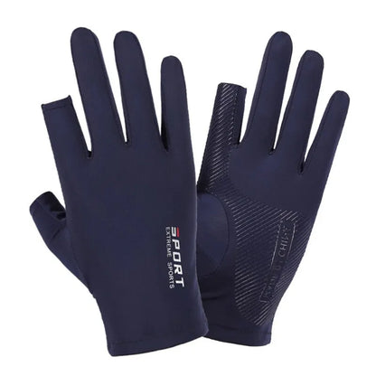 Ice Silk Half-Finger Cycling Gloves - High-Elastic, Comfortable for Men & Women | Outdoor Sports, Fitness, Driving & Fishing