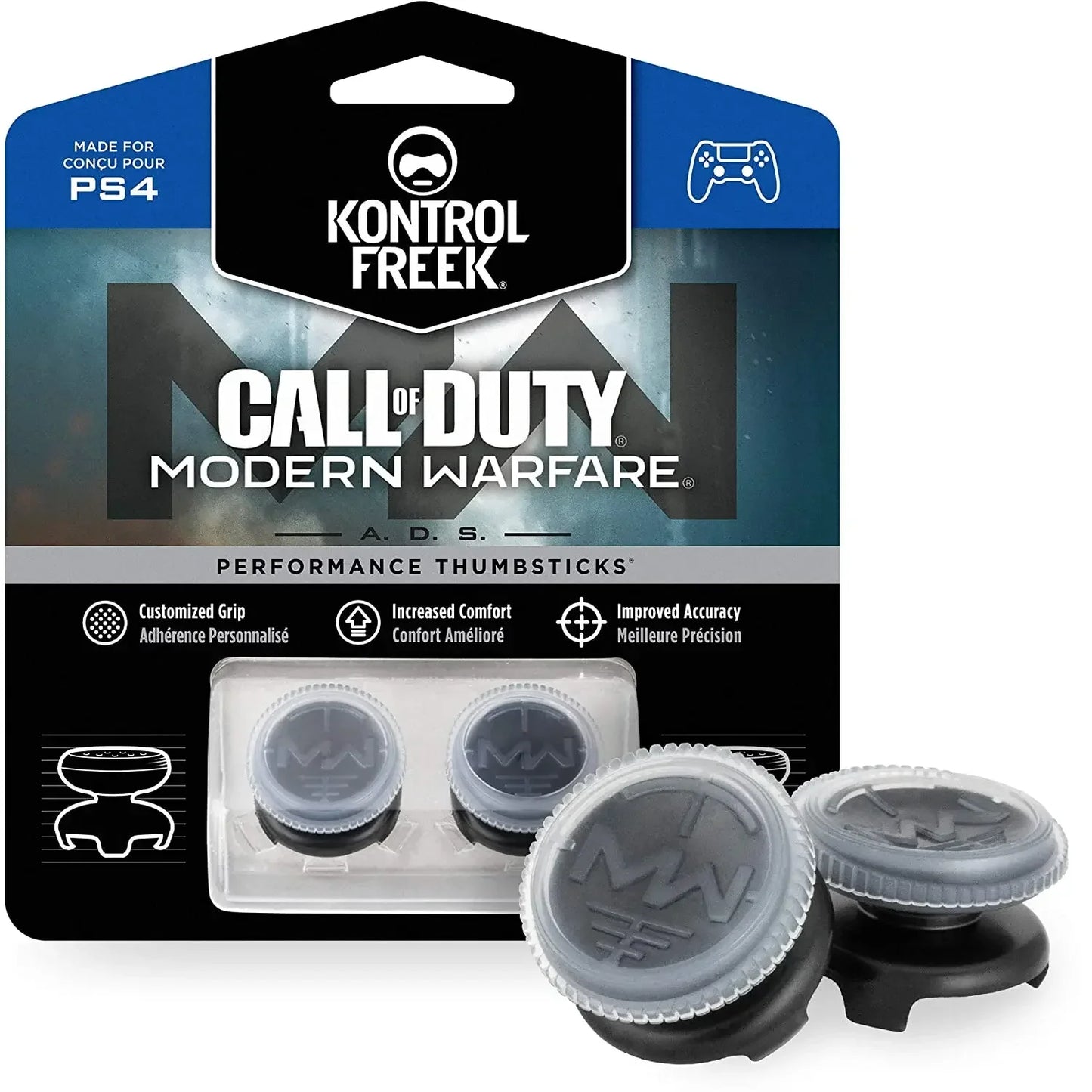 2PCS Performance Thumb Grip Caps — Silicone Analog Stick Covers for PS4 & PS5 Controllers