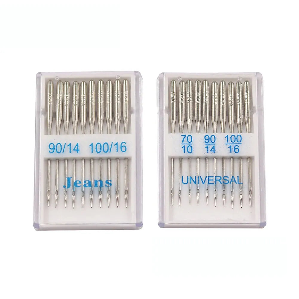 20pcs Universal Sewing Machine Needles - Regular Point Needles with Ball Point Head for Jeans and Home Sewing Supplies