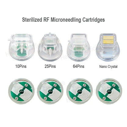 Disposable Fractional RF Cartridge – Gold Plated 10/25/64 Pins Nano Accessory for Anti-Stretch Marks Treatment