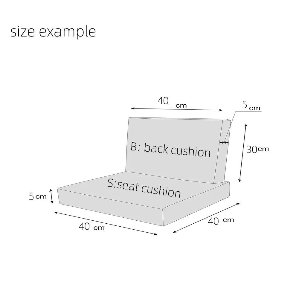 Custom Waterproof Seat & Back Cushion Set – Chair, Sofa & Bench Pads for Patio, Garden & Bay Window Comfort Decor