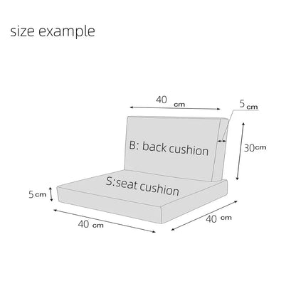 Custom Waterproof Seat & Back Cushion Set – Chair, Sofa & Bench Pads for Patio, Garden & Bay Window Comfort Decor
