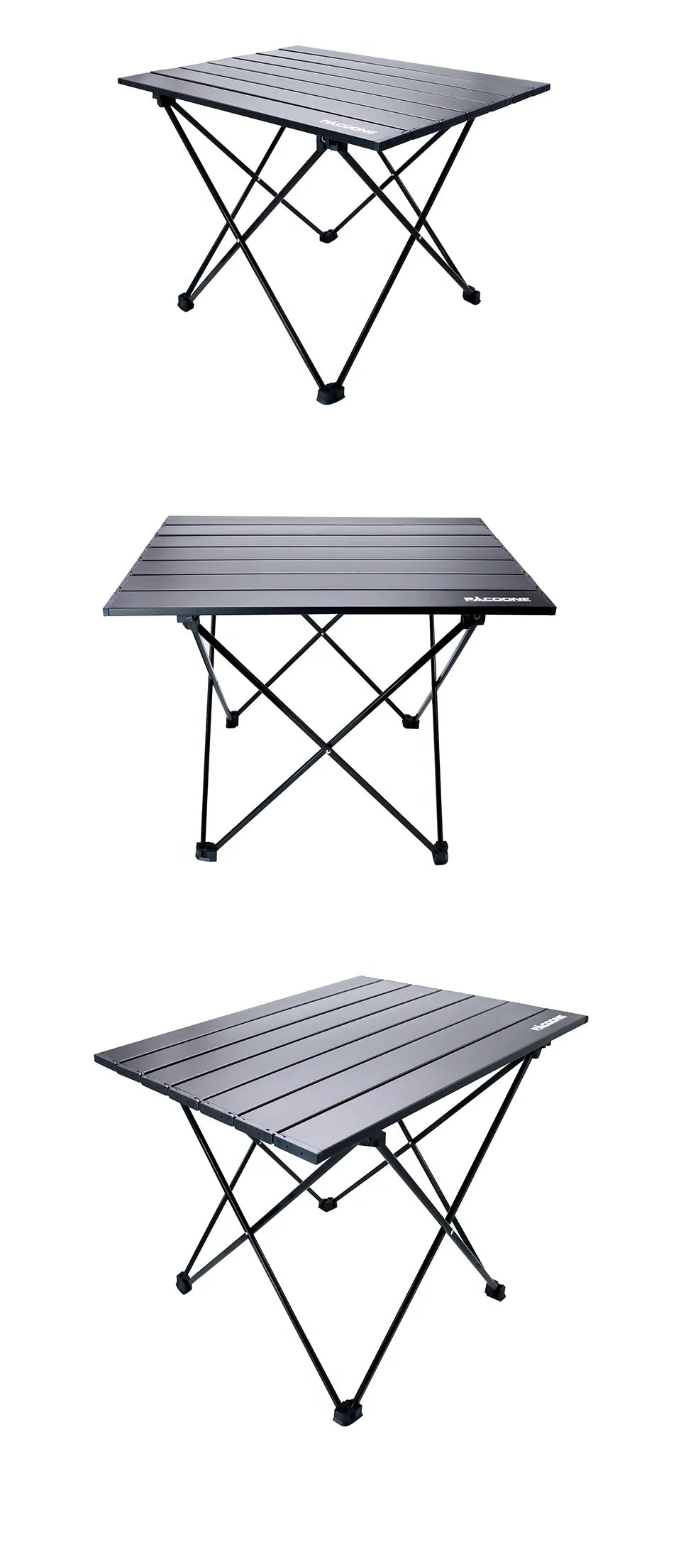 PACOONE Portable Camping Table – Ultralight, Foldable Aluminium Desk for Hiking, BBQ & Picnic