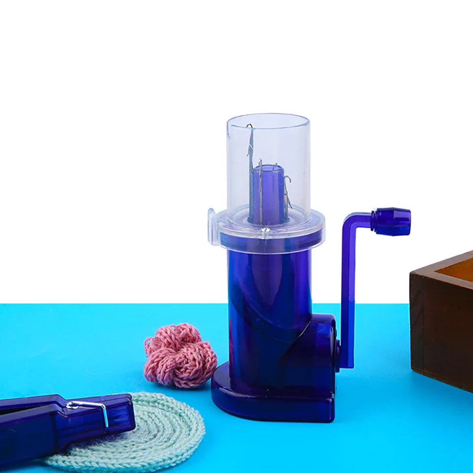 Portable Hand Knitting Machine – Hand Crank Knit Loom for DIY Sweaters, Scarves & Weaving, Includes Accessories