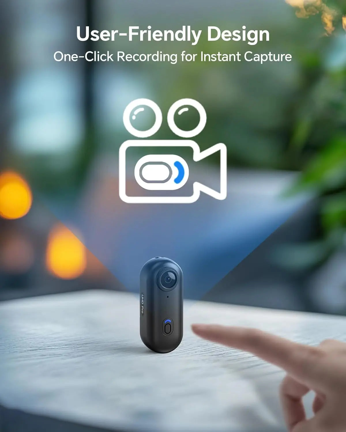 BOBLOV W4 2K Mini Body Camera - 64GB Wearable Video Recorder with 360° Rotating Clip, Magnetic Mount & 800mAh Battery for Outdoor Use