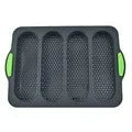 Food-Grade Silicone 4-Grid Bread Mold – Two-Color Rectangular Baking Pan for French Cakes, High-Temperature Resistant