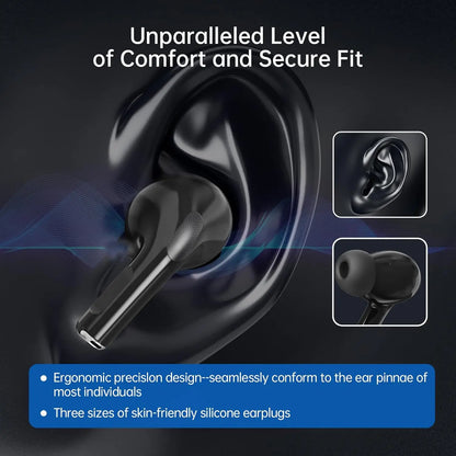 UYUXIO Real-Time Translation Earbuds – AI Language Translator TWS Earphone with 144 Languages, 8 Offline Modes & ENC Noise Cancelling for Travel