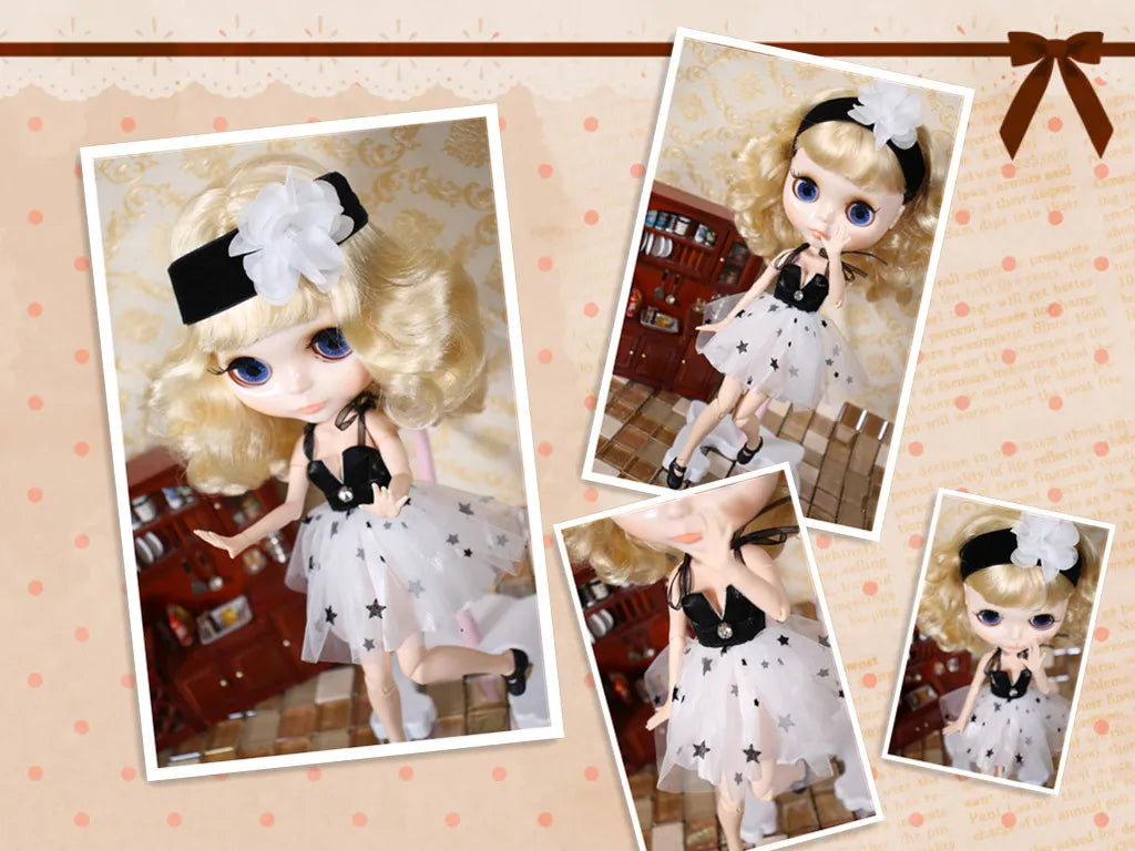 ICY DBS Blyth Doll – 1/6 BJD Customized Nude Joint Body, White Skin Glossy & Matte Face, 30cm Girl Toy Gift