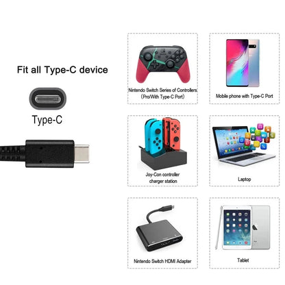 Nintendo Switch & Switch Lite Fast Charger – AC Power Adapter for Mobile Devices