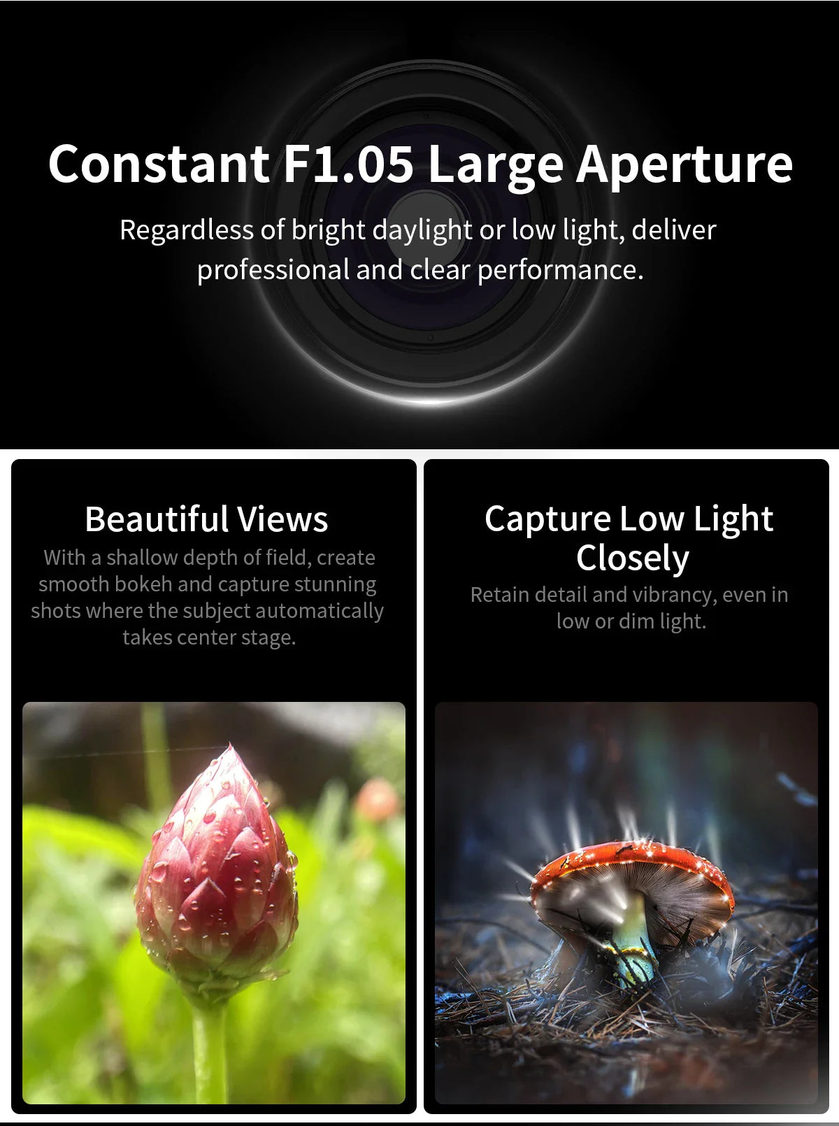 APEXEL 10-20X Zoom HD Macro Lens – Micro Phone Camera Lens for iPhone, Samsung & All Smartphones Eye Macro Photography