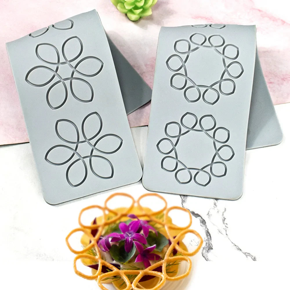 Chinoiserie Pavilion Silicone Mold — DIY Leaf, Flower & Swan Sugar Lace Pad for Chocolate & Crisp Cake Decoration