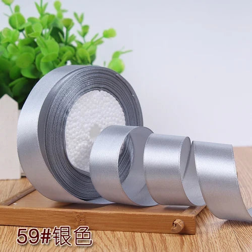 Silk Satin Ribbon Roll - 22M Craft Ribbon for DIY Bows Gift Wrapping Wedding Party Decorations in 6mm to 50mm Sizes