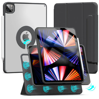 ZOYU Magnetic Case for iPad - Fits Air 4/5 10.9", Pro 11/12.9", Mini 6, 10.2" 7th-9th Gen - 360° Rotatable Detachable Back Case