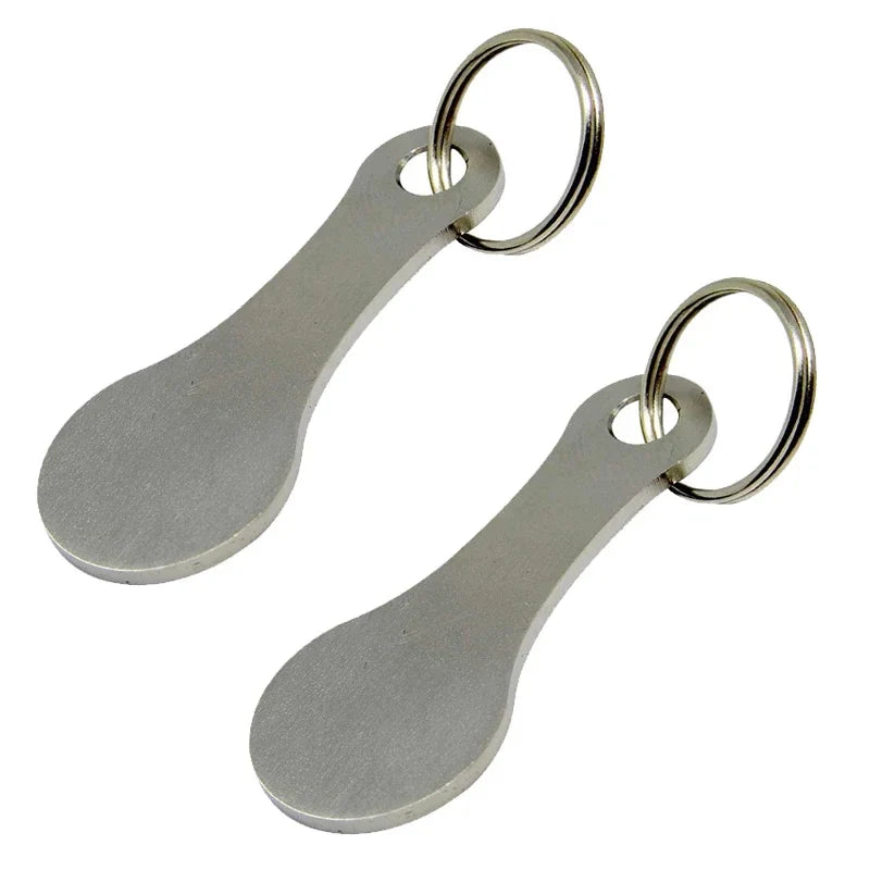 Shopping Cart Token Keychain – Portable Stainless Steel Key Ring for Daily Use Accessories
