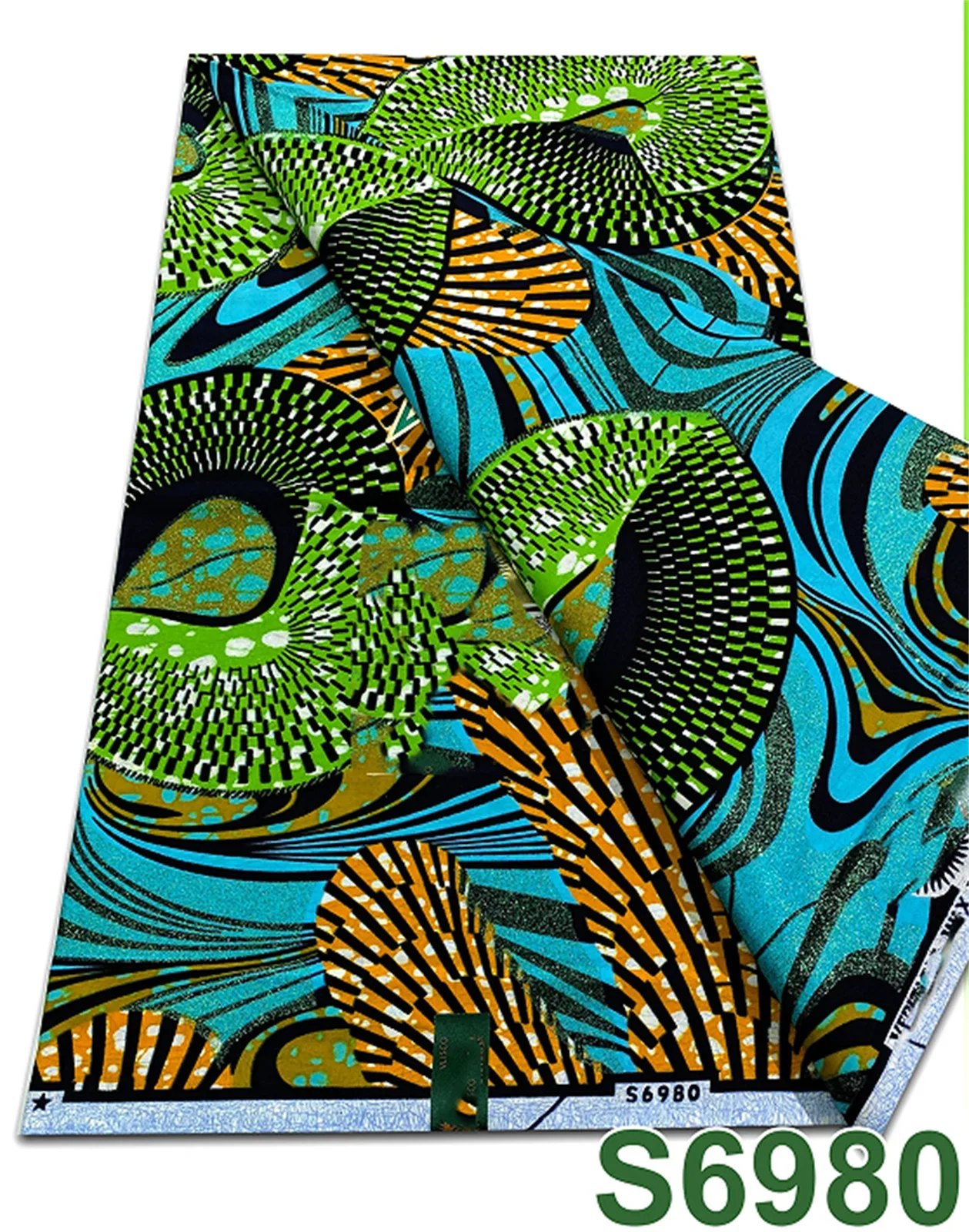 Original African Wax Print Fabric - 6 Yards 100% Cotton Nigerian Ankara Sewing Material