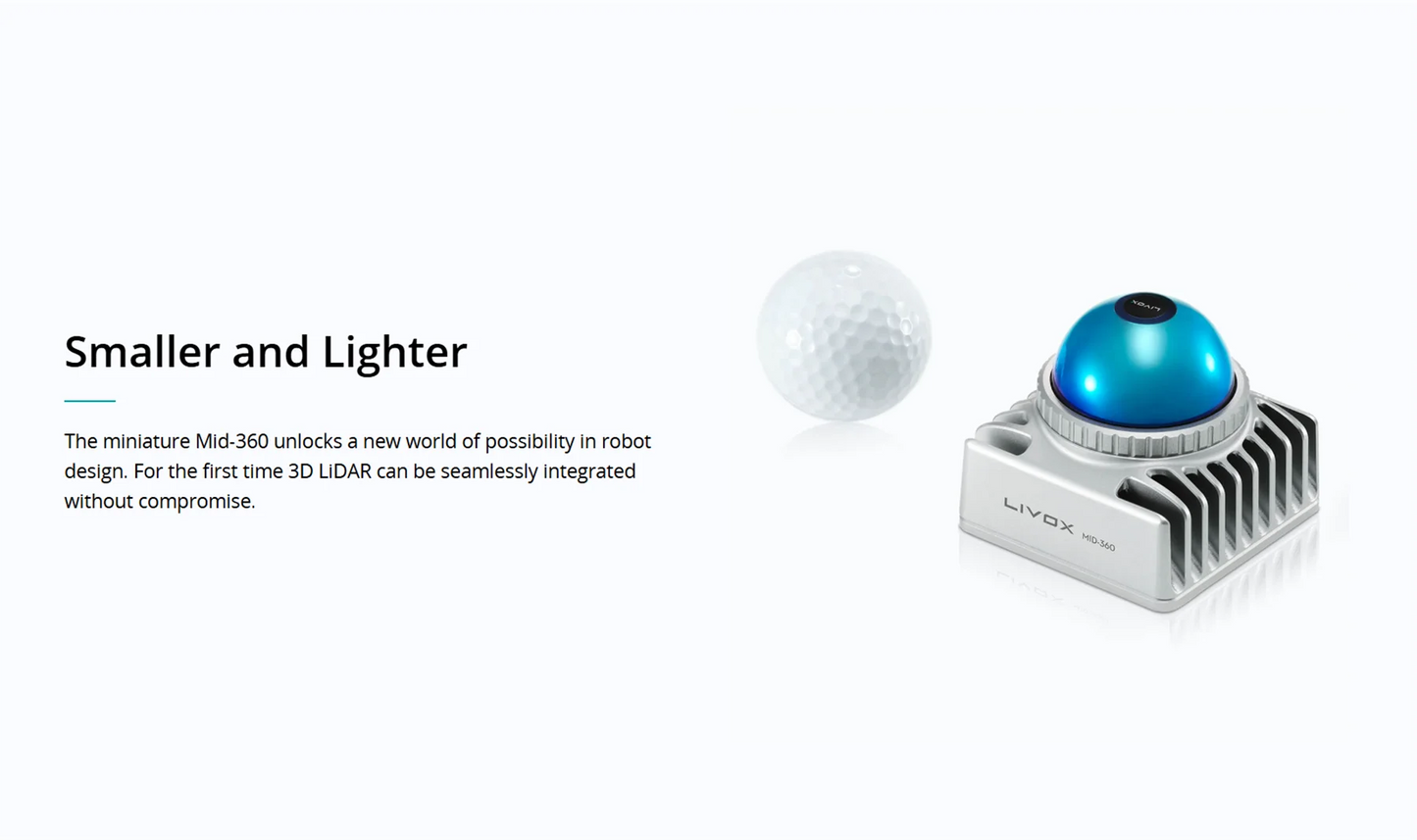 Livox Mid-360 3D LiDAR – 360° Omnidirectional Laser Detection & Ranging Device with Ultra-Large Field of View