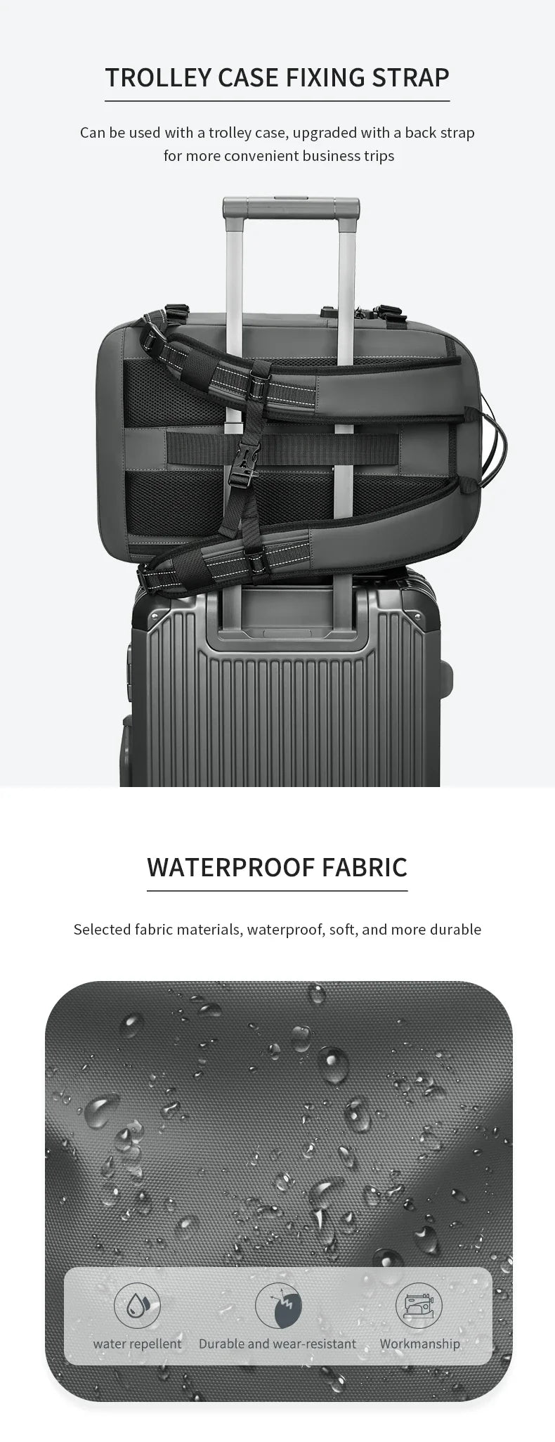Men's Travel Backpack – Vacuum Compression, 17-Inch Laptop Backpack, Large Capacity Business & School Backpack, Expanded Hiking Bag
