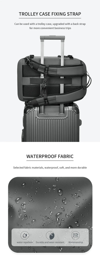 Men's Travel Backpack – Vacuum Compression, 17-Inch Laptop Backpack, Large Capacity Business & School Backpack, Expanded Hiking Bag