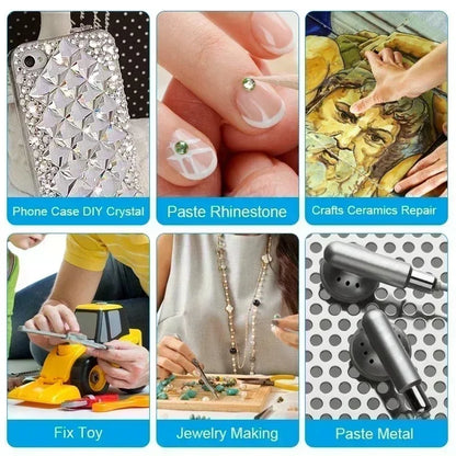 E6000 Crystal Rhinestone Craft Glue - Strong Epoxy Adhesive for Jewelry, Clothing & DIY Crafts