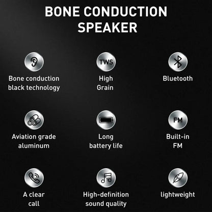 Bone Conduction Bluetooth Speaker – Vibration Stereo Audio, TWS Wireless Mini Portable Metal Speaker, Smallest Design