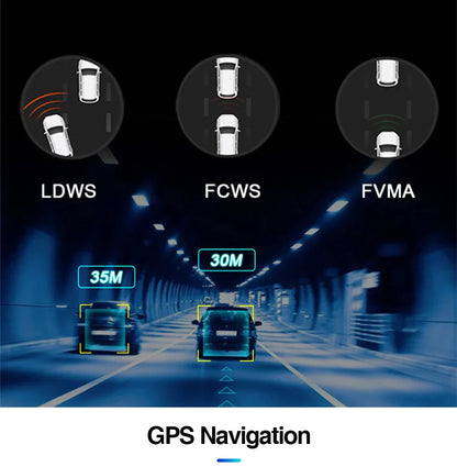 E-ACE 10'' 4G Android Dash Cam – FHD 1080P Dual Lens Rearview Mirror DVR with ADAS & Streaming