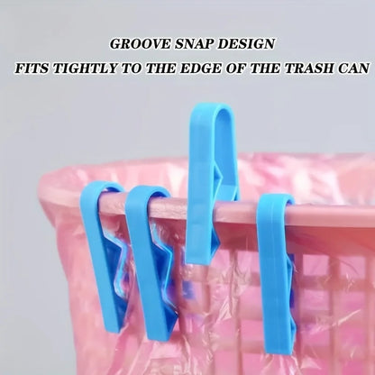 10pcs Non-Slip Trash Bag Clips – Innovative Garbage Can Holder Clips, Secure Bag Fixing Dividers for Home Kitchen Use, Durable Waste Bin Accessories