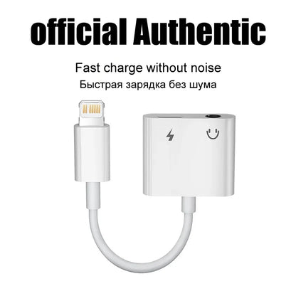 iPhone Audio Adapter – 3.5mm Aux Headphone Jack to Lightning Splitter Converter for iPhone 14/13/12/11 Pro Max
