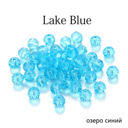 70–300pcs Czech Crystal Glass Beads Set (3–8mm) – Faceted Translucent Colorful Spacer Beads for DIY Jewelry, Bracelets & Craft Making