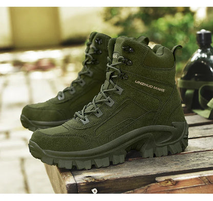 Men's Outdoor Hiking Boots - Desert Tactical Military Boots, Special Forces Anti-Slip & Warm Work Boots