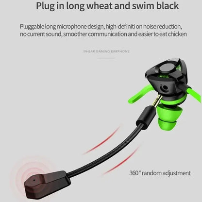 ESports Gaming Earbuds with Microphone - Noise Cancelling Wired Headset for Mobile & PC, PUBG Compatible