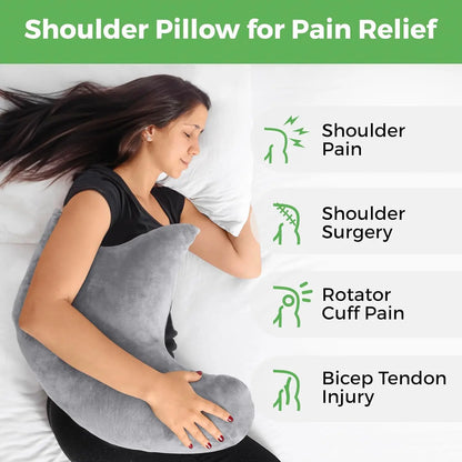 Rotator Cuff Shoulder Surgery Recovery Pillow – Side Sleeping Support Cushion with Arm Elevation for Post-Op Comfort & Pain Relief (Best Seller)