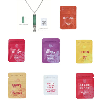 Quit Smoking Meditation Pendant Necklace – Titanium Steel Unisex Anti-Smoking Necklace with Filter Cotton