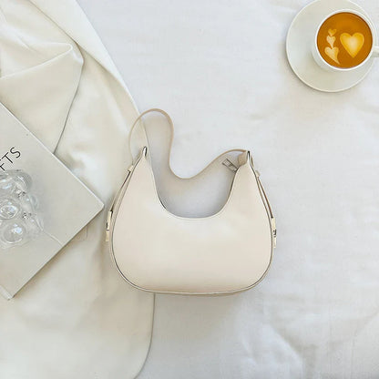 Fashion PU Leather Underarm Bag for Women – Trendy Clutch Handbag, Single Shoulder, Simple Hobo Tote