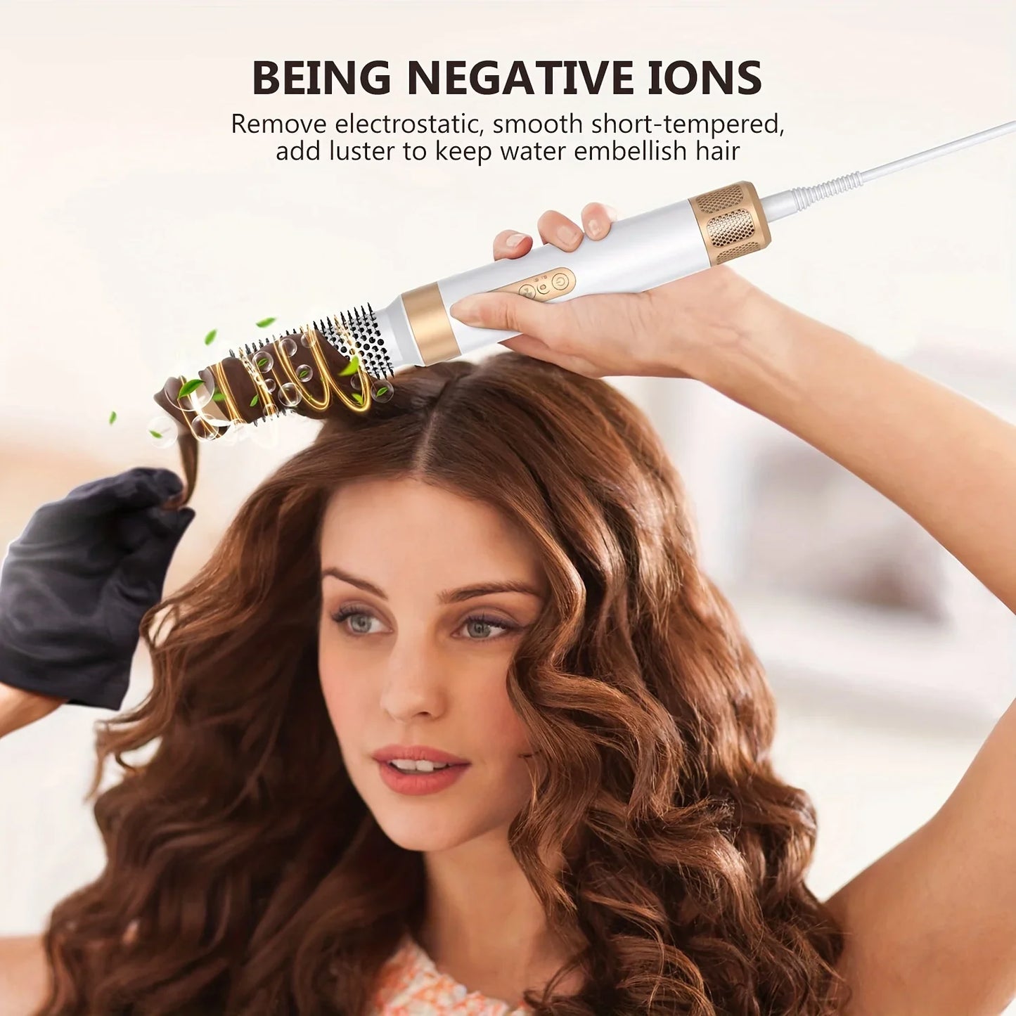 7-in-1 Hair Dryer Brush — High-Speed Brushless Dryer with Diffuser, Ionic & Curler