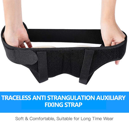 Adult Hernia Pain Relief Recovery Belt - Inguinal Groin Support with Inflatable Hernia Bag and 2 Removable Compression Pads