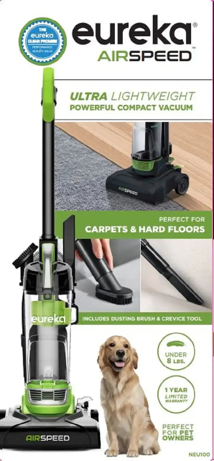 AirSpeed NEU100 Upright Carpet Vacuum Cleaner — Green & Black