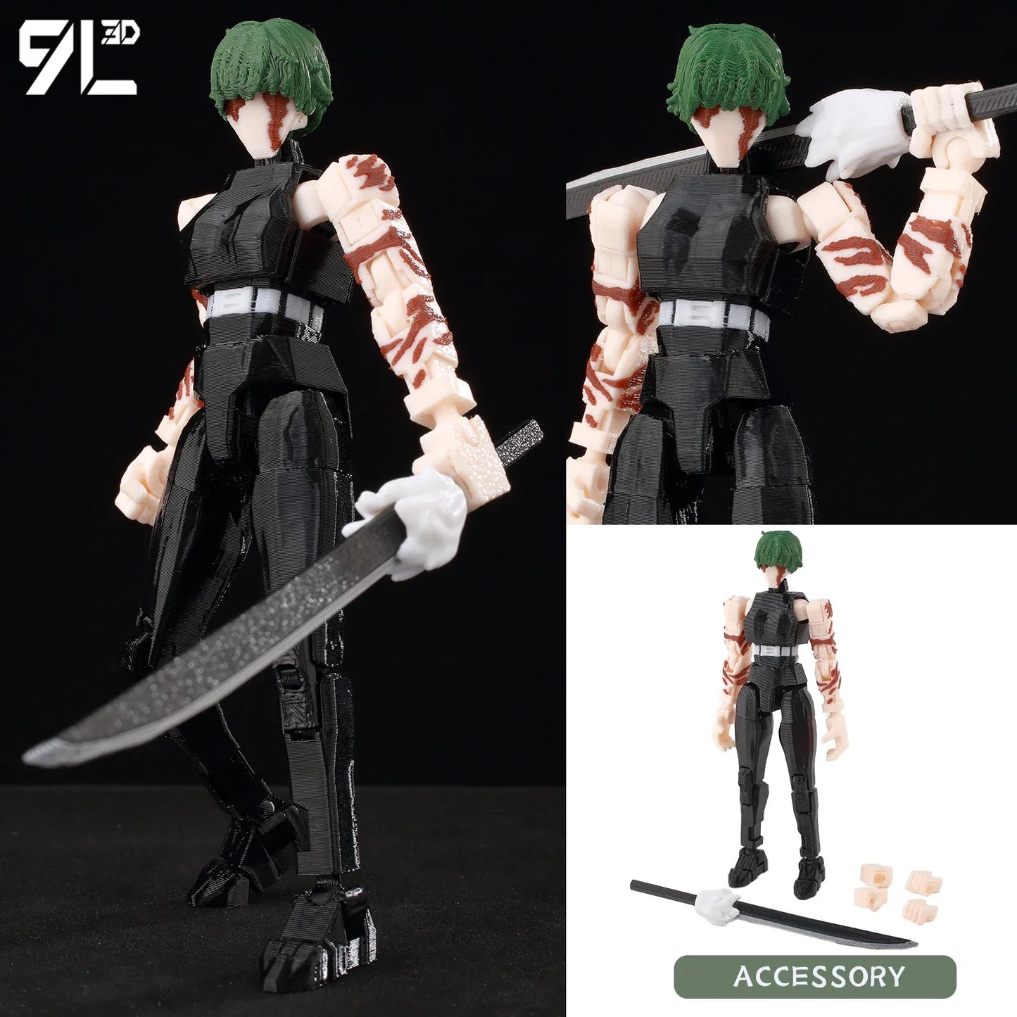 9L3D Printed Anime Action Figures — Jujutsu Kaisen Sukuna, Yuji, Yuta, Satoru Gojo Movable Mannequin Toys