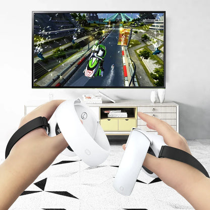 HUNDAI Oculus Quest 2 Silicone Controller Cover — Protective VR Touch Grip with Knuckle Strap